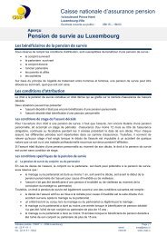 Pension de survie au Luxembourg - CNAP