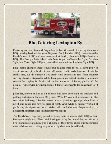 Bbq Catering Lexington Ky