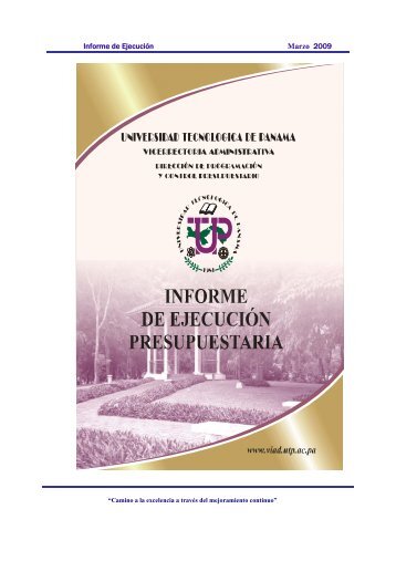 Informe de EjecuciÃ³n Marzo 2009