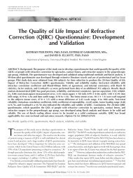 The Quality of Life Impact of Refractive Correction (QIRC ... - LAICO