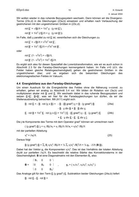 Zur Wirbeltheorie der Elektrodynamik - Aias.us