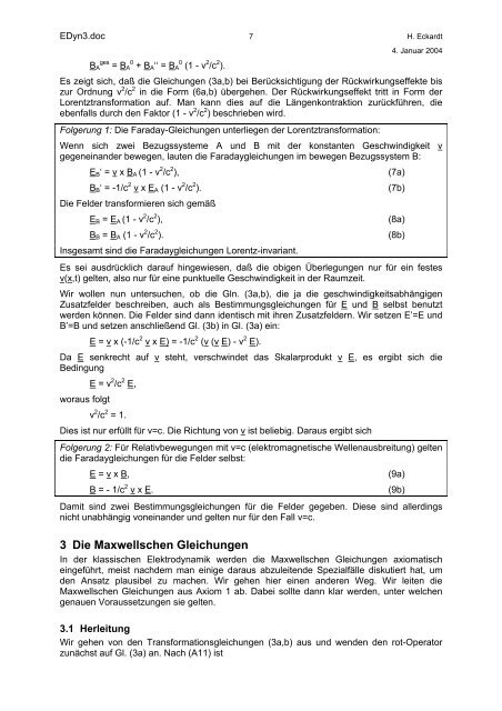 Zur Wirbeltheorie der Elektrodynamik - Aias.us