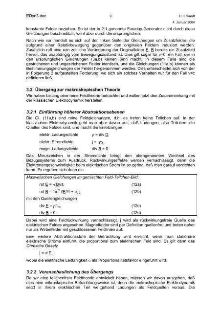 Zur Wirbeltheorie der Elektrodynamik - Aias.us