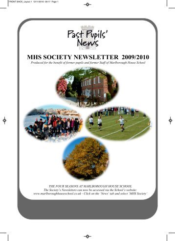 MHS Society Newsletter 2009-2010 - Marlborough House School
