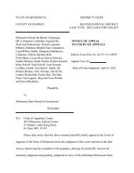 Notice of Appeal - Minnesota Break the Bonds Campaign