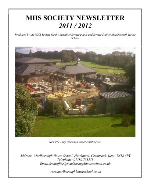 MHS Society Newsletter 2011-2012 - Marlborough House School