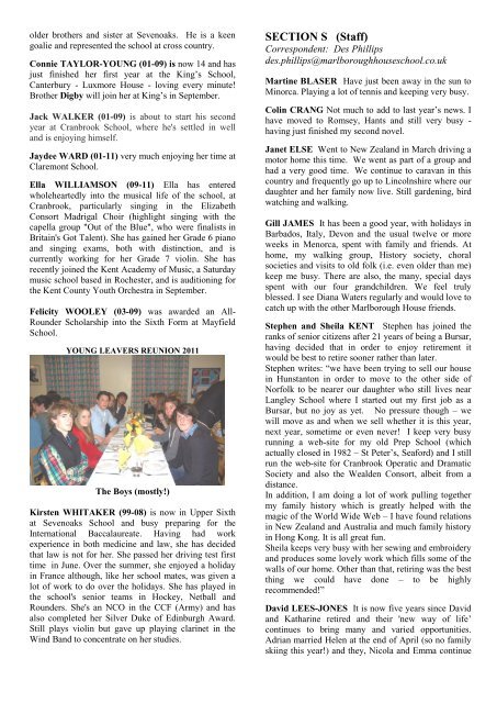 MHS Society Newsletter 2011-2012 - Marlborough House School