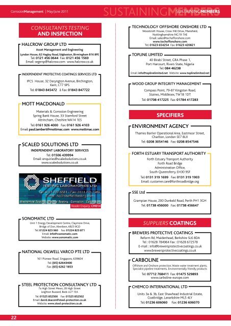 In this issue: - the Institute of Corrosion