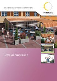 Terrassenmarkisen - Solarmatic