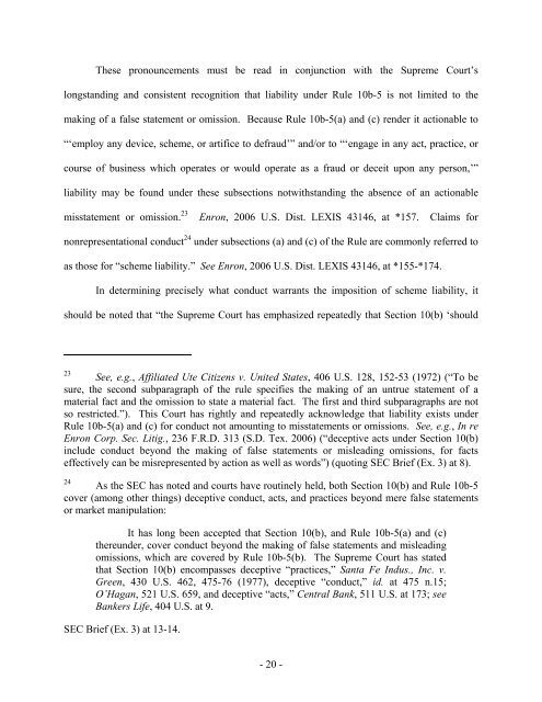 Lead Plaintiff's Opposition to CSFB MSJ 11/13/06 - The ENRON Fraud