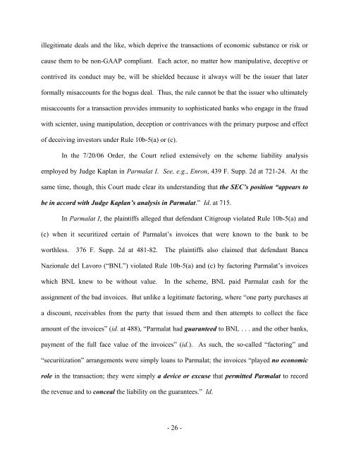 Lead Plaintiff's Opposition to CSFB MSJ 11/13/06 - The ENRON Fraud