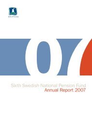 Sixth Swedish National Pension Fund Annual ... - Sjätte ap-fonden