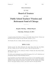 Thursday, February 21, 2013 - Public School Teachers' Pension and ...