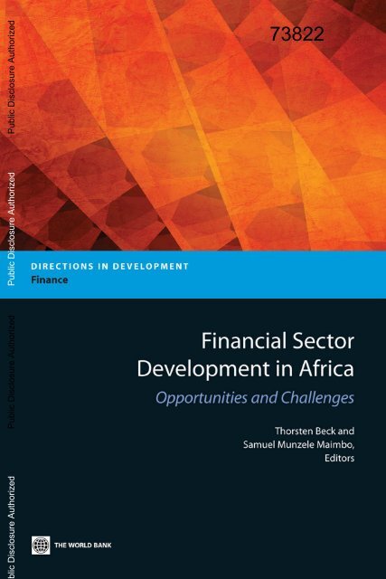 Financial Sector Development in Africa: Opportunities ... - World Bank