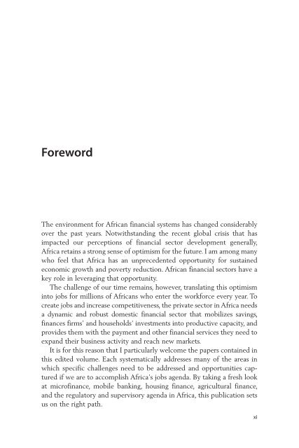 Financial Sector Development in Africa: Opportunities ... - World Bank