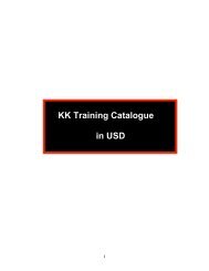 KK Training Catalogue in USD