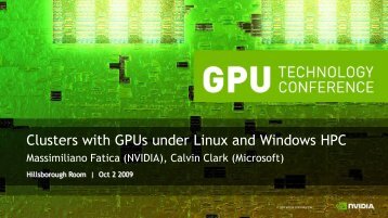 Clusters with Gpus under Linux and Windows HPC