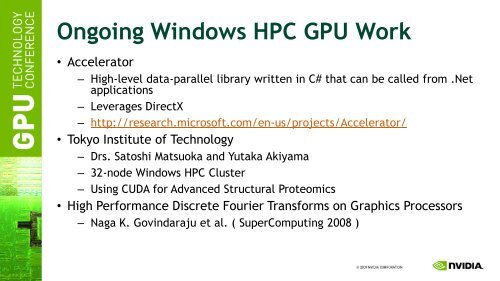 Clusters with Gpus under Linux and Windows HPC