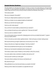 Sample Interview Questions (PDF) - Letters & Science Career Services