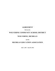 MEA Contract 2011-12 - Wolverine Community Schools