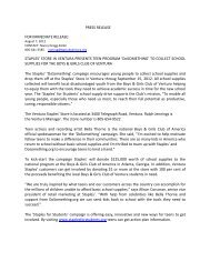 Page 1 PRESS RELEASE FOR IMMEDIATE RELEASE: August 7 ...