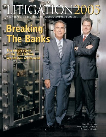 Breaking the Banks - Bernstein Litowitz Berger & Grossmann LLP