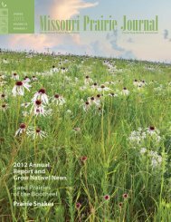 Spring 2013: Volume 34, Number 1 - Missouri Prairie Foundation