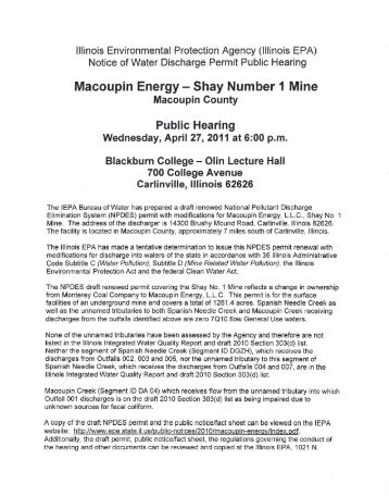 Macoupin Energy - Shay Number 1 Mine - Macoupin Code