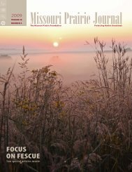 Winter 2009: Volume 30, Number 4 - Missouri Prairie Foundation