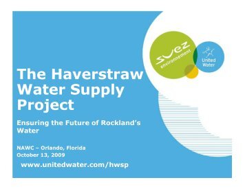 The Haverstraw Water Supply Project - Rockland Water Coalition