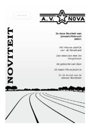 In deze Noviteit van januari/februari 2007: Het nieuwe ... - AV Nova