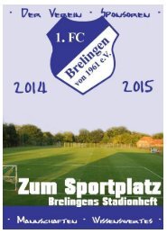 Zum Sportplatz - Brelingens Stadionheft - Rückrunde