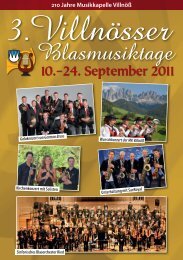 3.VillnÃ¶sser Blasmusiktage - Musikkapelle VillnÃ¶Ã