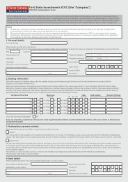 First State Investments ICVC - OEIC/ISA Redemption form