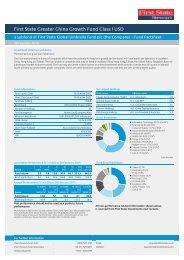 First State Greater China Growth Fund Class I USD