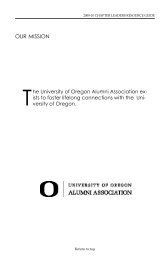 The University of Oregon Alumni Association ex - UO Alumni ...