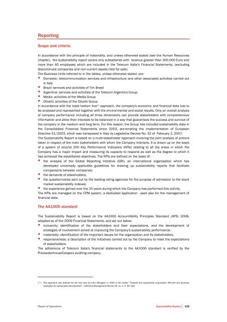 to download Telecom Italia Annual Report 2011 - Company Reporting