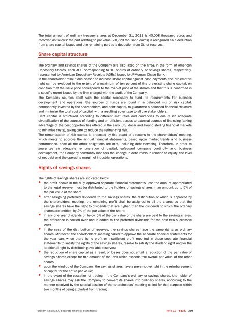 to download Telecom Italia Annual Report 2011 - Company Reporting