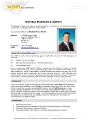Individual Disclosure Statement - ASB Securities
