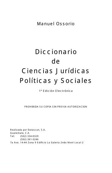 Diccionario de Ciencias Jurídicas Políticas y Sociales