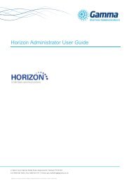 Horizon Administrator User Guide - Gamma Business ...