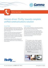 Thrifty case study - Gamma Business Communications