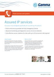 IP Assured datasheet - Gamma Business Communications