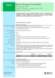 Termsheet - Produits structurÃ©s - BCV