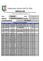 clicca - FIGSP - Federazione Italiana Golf Su Pista