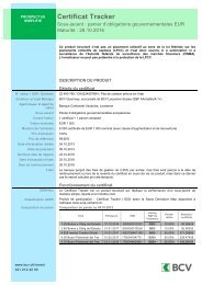 Termsheet - Produits structurÃ©s - BCV