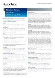 Absolute Return Investing - BlackRock