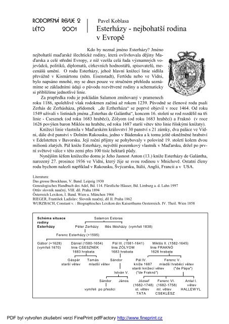 EsterhÃ¡zy - nejbohatÅ¡Ã­ rodina v EvropÄ - rodopisna-revue-online