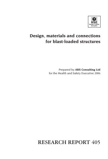 RR405 - Design, materials and connections for blast-loaded ... - HSE