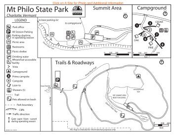 Mt. Philo State Park Interactive Campground Map & Guide